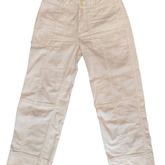 ANTHROPOLOGIE RAW HEM WHITE CHINO PANTS SIZE 26 - Picture 1 of 9